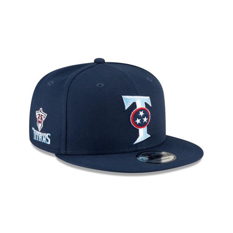 NFL Tennessee Titans Logo Mix 9Fifty Snapback (IDU9754) - Blue New Era Caps